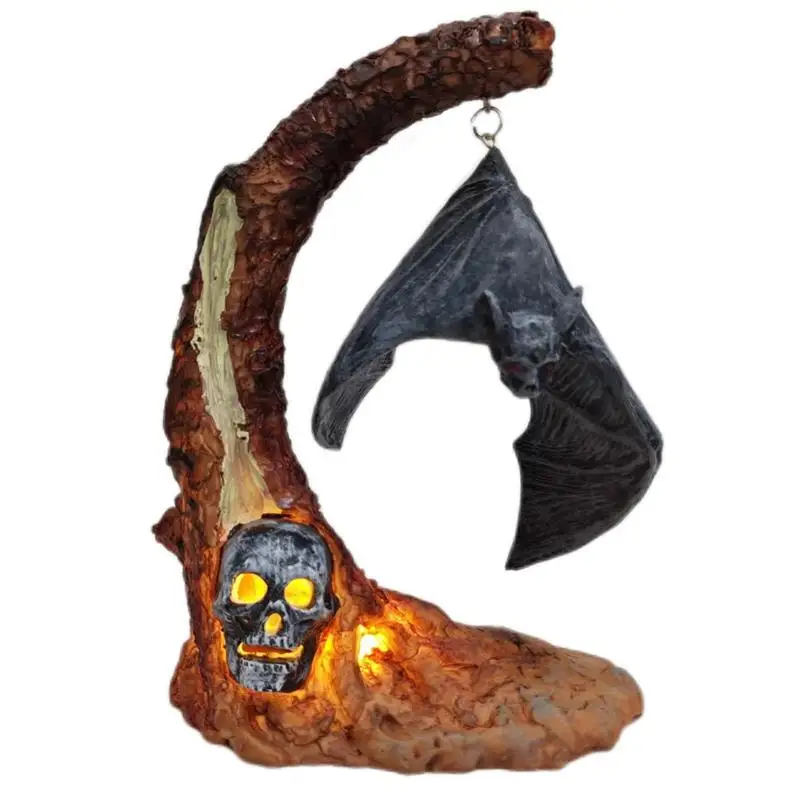 

Halloween Lamp Light Decorative Resin Pumpkin Halloween Lamp Light Resin Light Up Lamp Pumpkin Prop Indoor Light Scary Prop