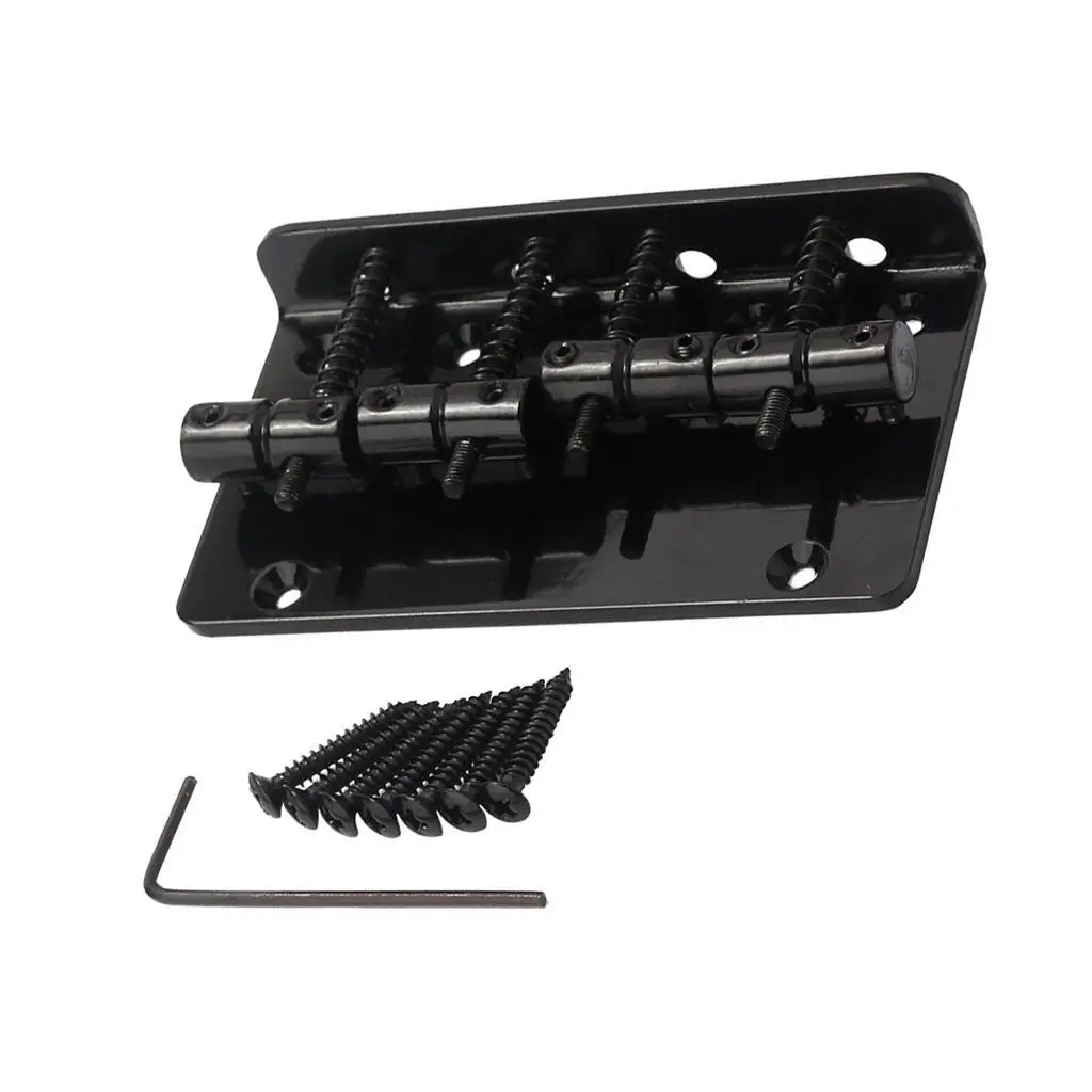 

Black Metal Fixed 4 String Vintage Style Bass Bridge For Electric Bass Guitar