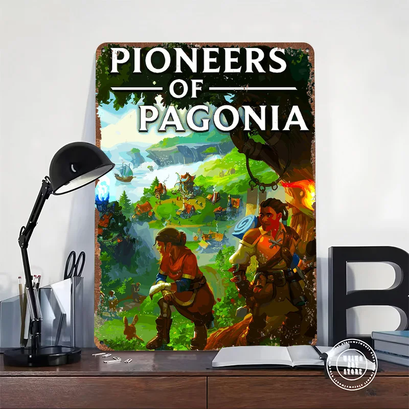 Фото Постеры с изображением игры Pagonia: винтажные металлические таблички, настенный декор, ретро-пластинки для украшения дома №2