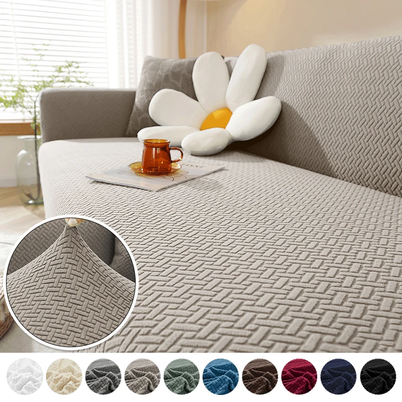 Knitted Sofa Slipcovers Chair Protector Home Decor 1/2/3/4 S