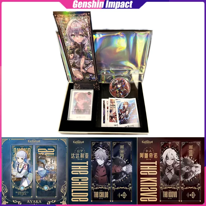 

Genshin Impact Cards DMWC Gift Box Anime Figure Playing Cards Booster Box Toy Mistery Box Game Birthday Gifts for Boys and Girls