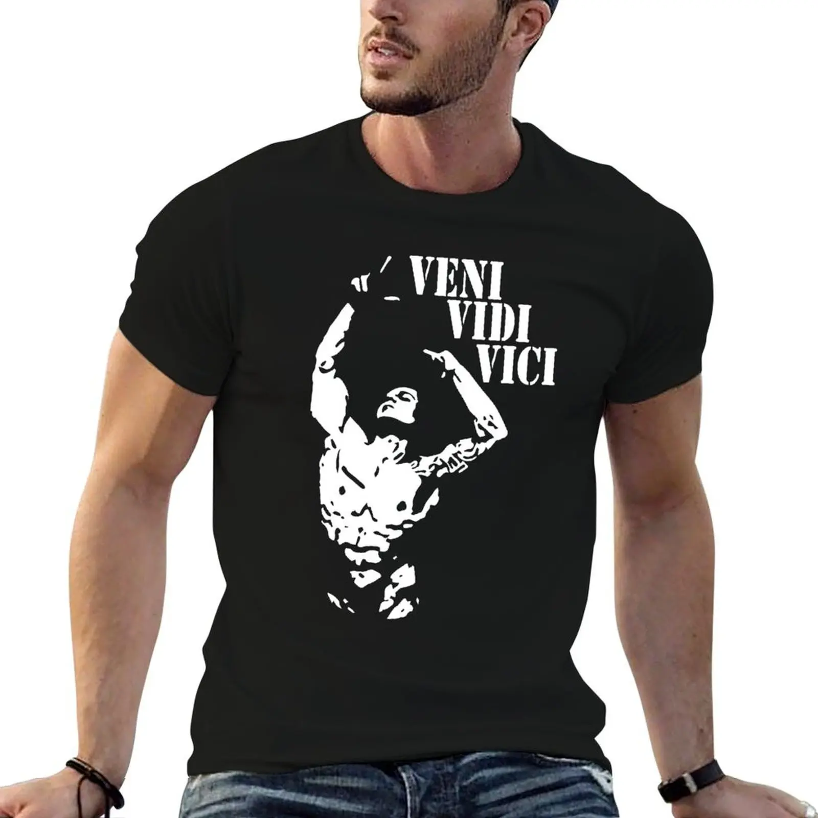 Фото Футболка Zyzz veni vidi vici, дышащая базовая хлопковая футболка №1