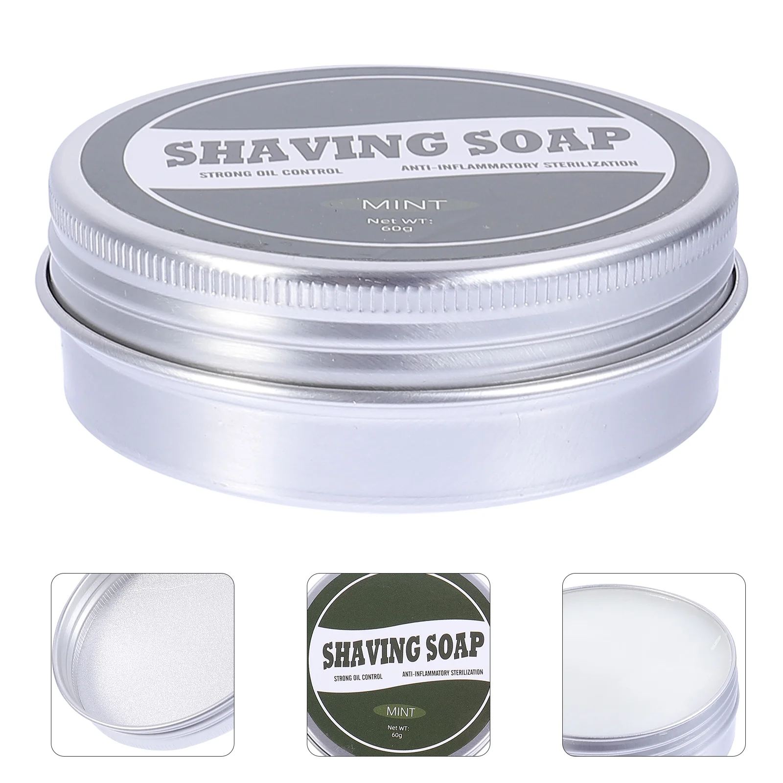 

Barber Shaving Soap Hydrating Facial Cleanser Shaving Soap Beauty Cleaning Beard Aluminum Material Men Man Dove