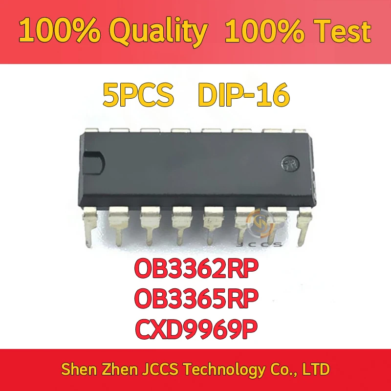 5 шт., набор схем OB3362RP OB3365RP CXD9969P DIP-16, 100% новый