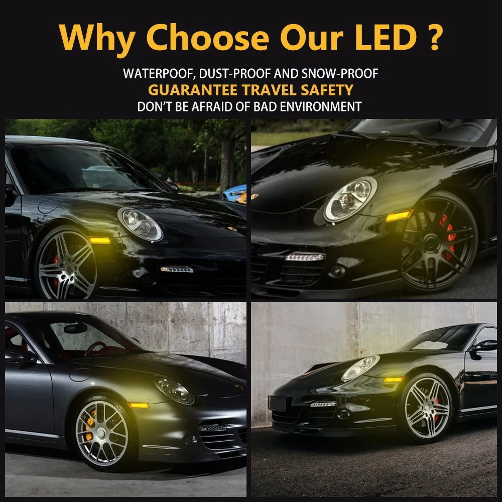 Фонарь указателя поворота 2 шт. для Porsche 911 Carrera Targa Turbo 997 Cayman Boxster 987 - купить по