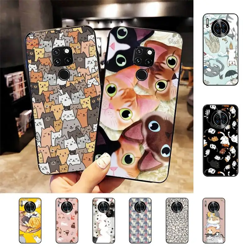 

Cat Cute art Phone Case for Huawei Mate 20 10 9 40 30 lite pro X Nova 2 3i 7se