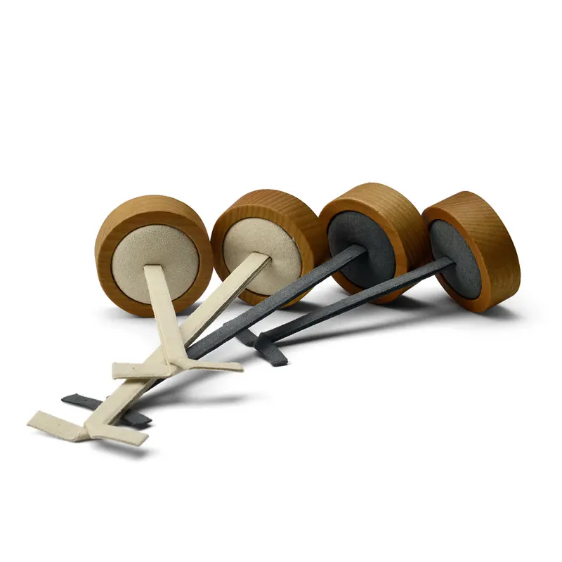 Oirlv Solid Wood Earring Display Stand Round Bottom Earrings Display Holder Shelf 2 Pcs/Set Jewelry Organizer Earrings Display