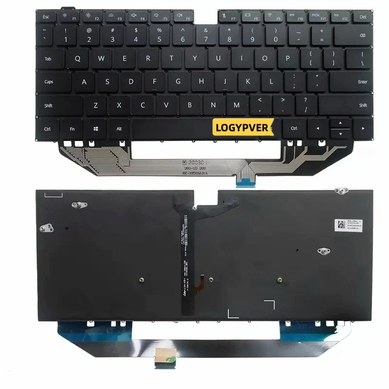 Клавиатуры США для Huawei MateBook X Pro MACH W19 W29 W19B W19C W29BL W09 английский черный с подсветкой