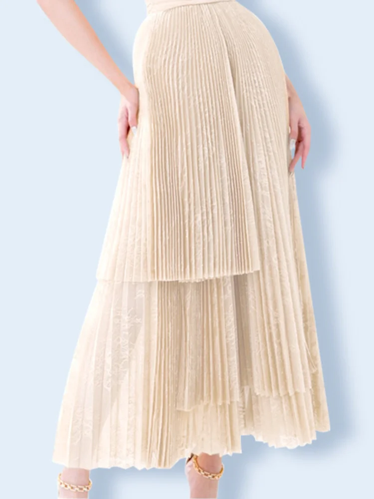 DEAT модное женское вечернее платье без бретелек на талии плиссированные рукавов