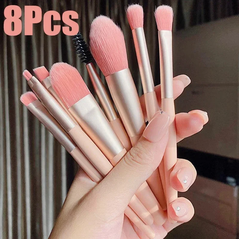 

New 8Pcs Makeup Brush Set Makeup Concealer Brush Blush Loose Powder Brush Eye Shadow Highlighter Foundation Brush Beauty Tools