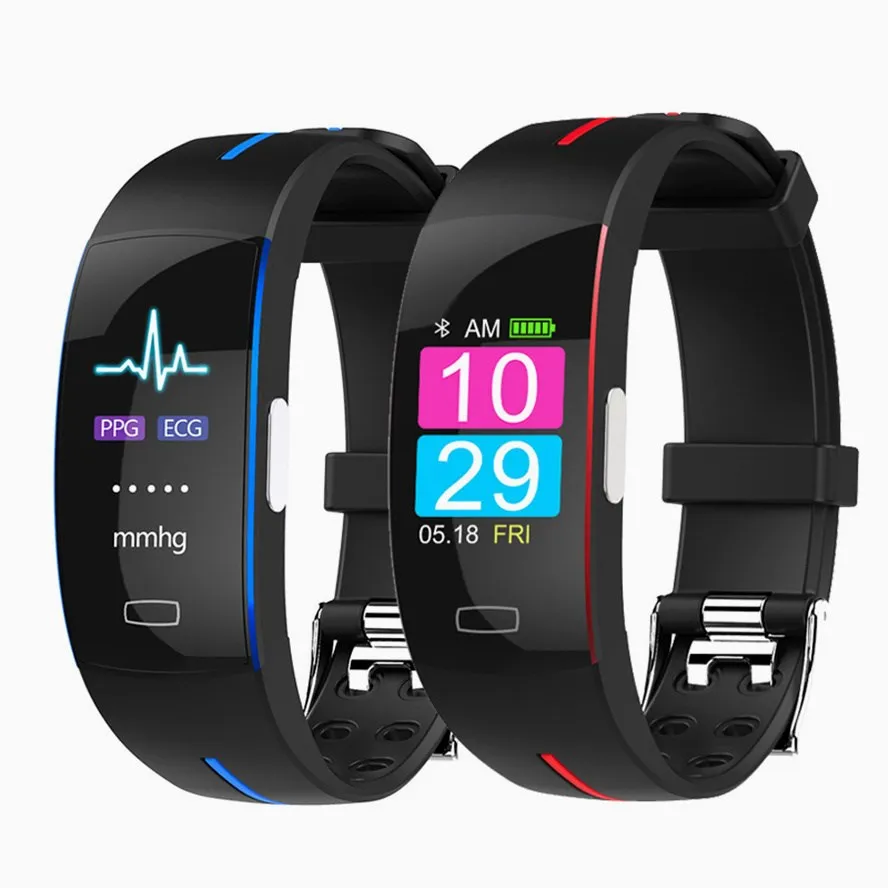 

H66 Pl Blood Pressure Fitness Bracelet Heart Rate Monitor Smartband PPG ECG Smartwatch P3 Plus Activit Tracker Intelligent Smart