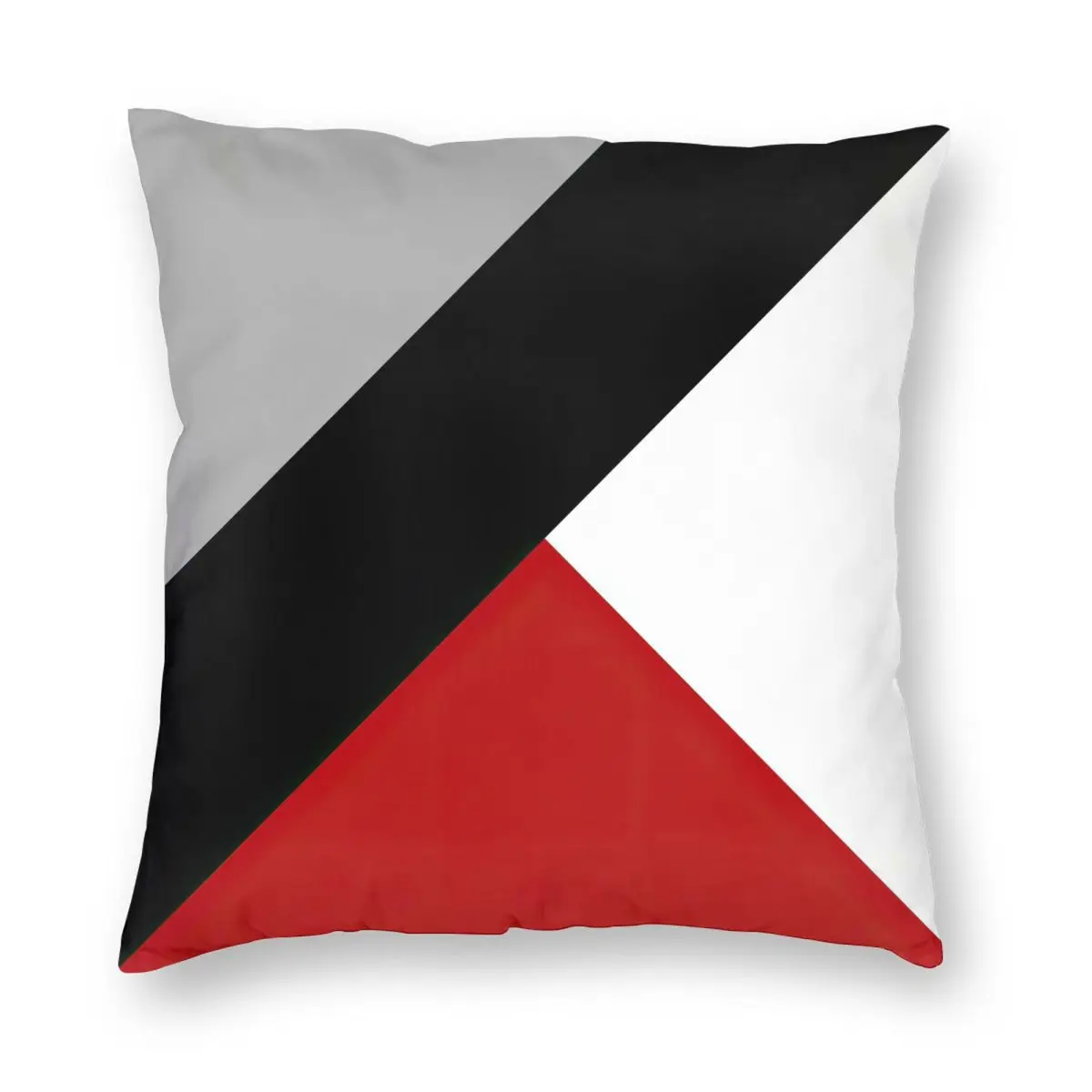 

Super Soft Cushion Pillowcase Black Diagonal Stripe With Triangles Throw Pillow 100% Polyester Pillowcase Decoration For Home
