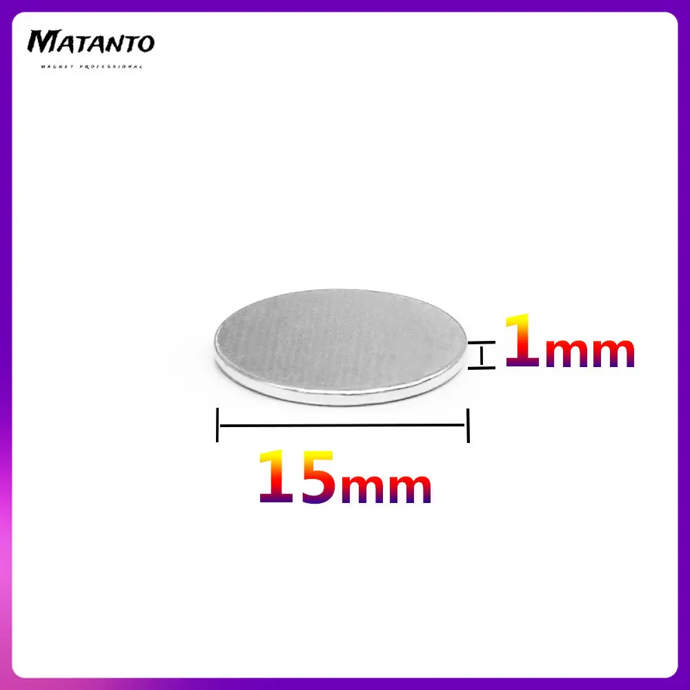 

20/50/100/150/200/250/300PCS 15x1 mm Round Search Magnet 15mmx1mm Neodymium Magnet Disc 15x1mm Permanent Magnet Strong 15*1 N35