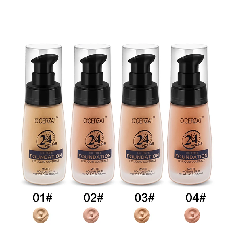 

Facial Foundation 24 Hours Long Lasting Concealer Liquid Foundation Oil Control Moisturizing Non-fading Matte