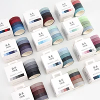 5pcslot washi tape fall rainbow masking washi tape set beautiful color crafts bullet journal supplies office supplies