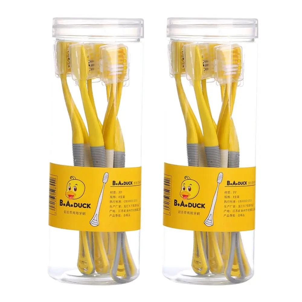 

Набор ультратонких зубных щеток для глубокой чистки, щетка для ухода за полостью рта со скребком для языка, набор зубных щеток с мягкой щетиной