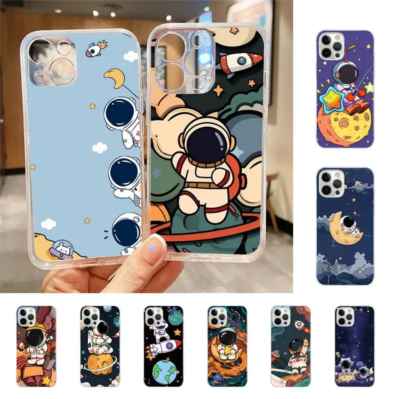

Cute Astronauts Phone Case For Iphone 7 8 Plus X Xr Xs 11 12 13 Se2020 Mini Mobile Iphones 14 Pro Max Case