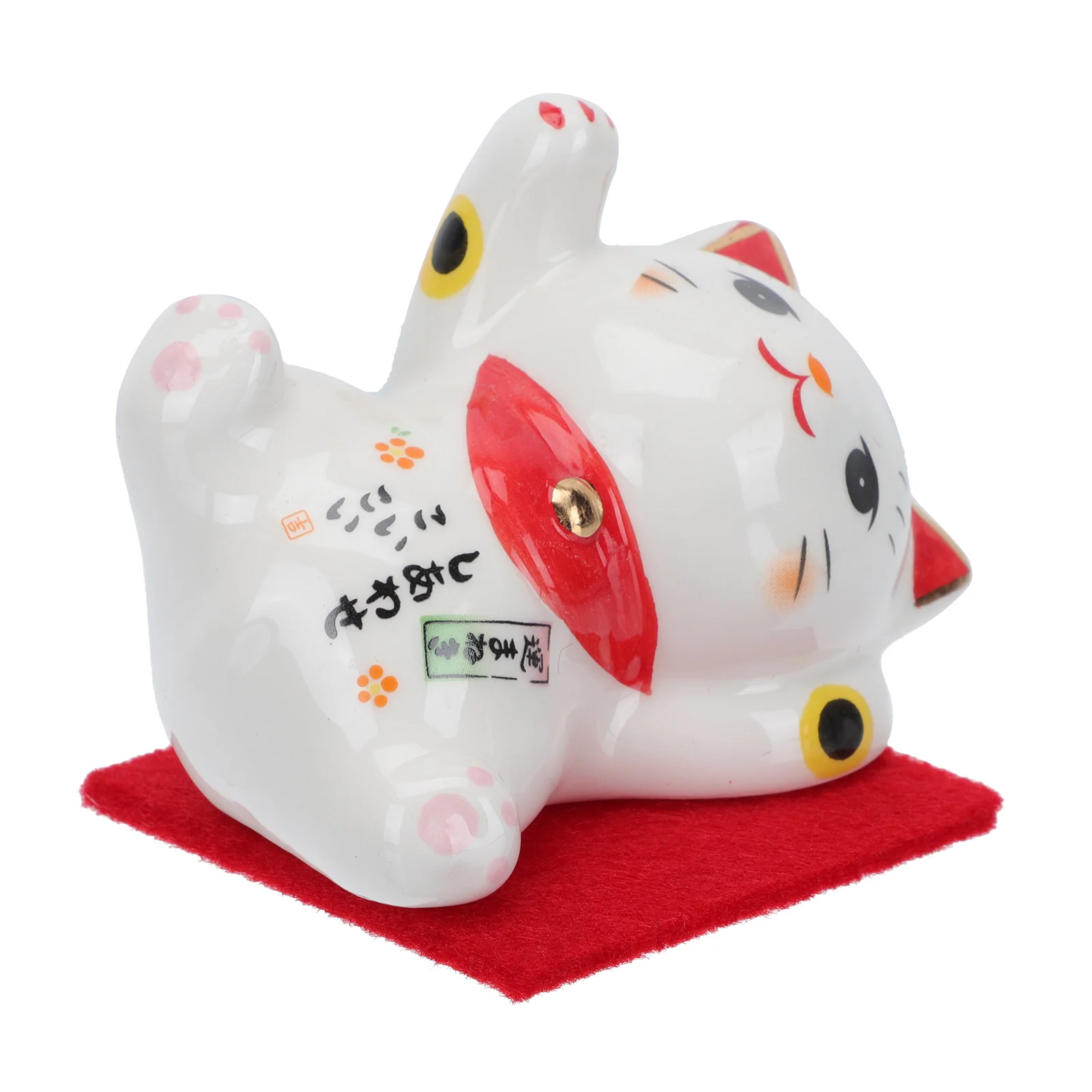 

Cat Lucky Statue Fortune Figurine Japanese Maneki Nekoornament Figure Ceramic Decor Decoration Catsmini Porcelain Car Beckoning