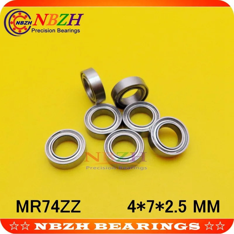 Подшипник NBZH бесплатная доставка MR74 Z SMR74ZZ L-740ZZ 4*7*2 5 мм Миниатюрный подшипник из