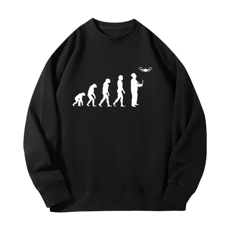 Мужские повседневные модные толстовки с длинными рукавами DRONE EVOLUTION принтом на