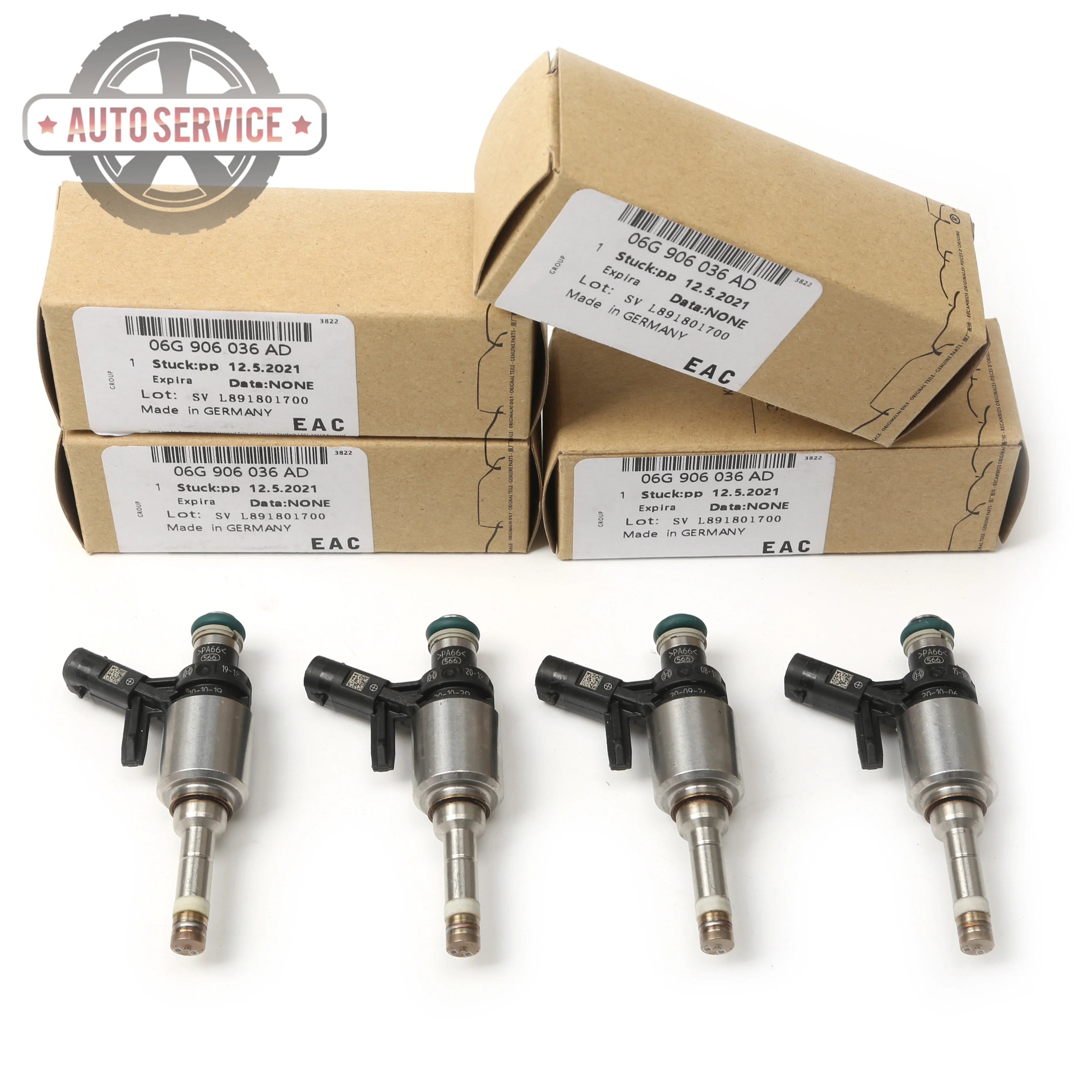 

06G906036AD 06L906036E 4PCS New Fuel Injector Set For Audi A3 Convertible CJXC TT VW GOLF VII 2.0 GTI Clubsport ARTEON DJHC