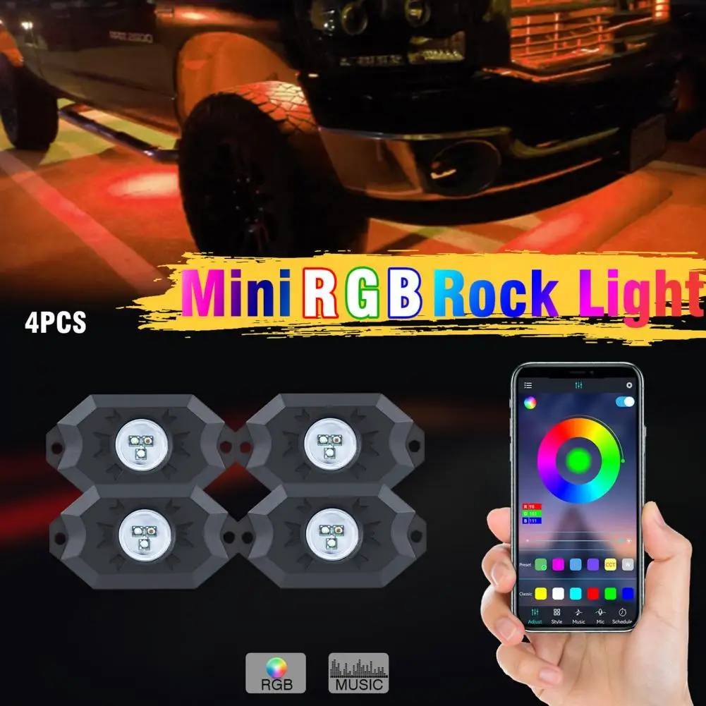 

Niscarada RGB Multicolor Flexible Flowing Car LED Light Underglow Underbody Waterproof Automobile Chassi Neon Atmosphere Light