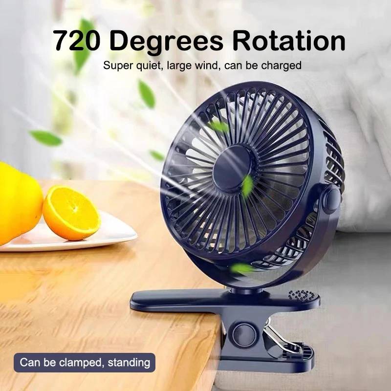 

Портативный мини-вентилятор на клипсе с USB-портом и защитой от ветра, портативный Перезаряжаемый вентилятор, высококачественный студенческий вентилятор, милый маленький охлаждающий вентилятор