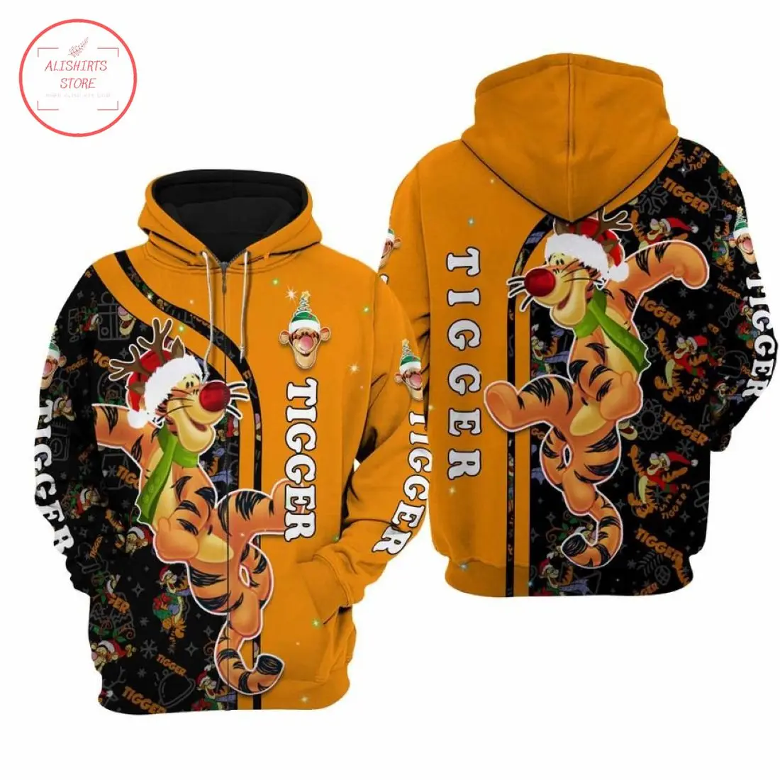 

Tigger Disney Christmas Unisex Hoodie 3d