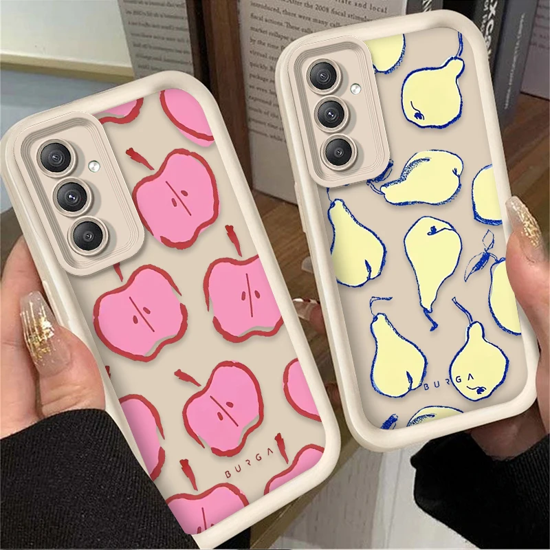 Фото Чехол с узором BURGA Apple Pear для Samsung Galaxy A54 A05S A05 A34 A24 A14 A53 A33 A23 A13 A52 A52S A32 A22 A12 A71 A51 A31 Cover №2