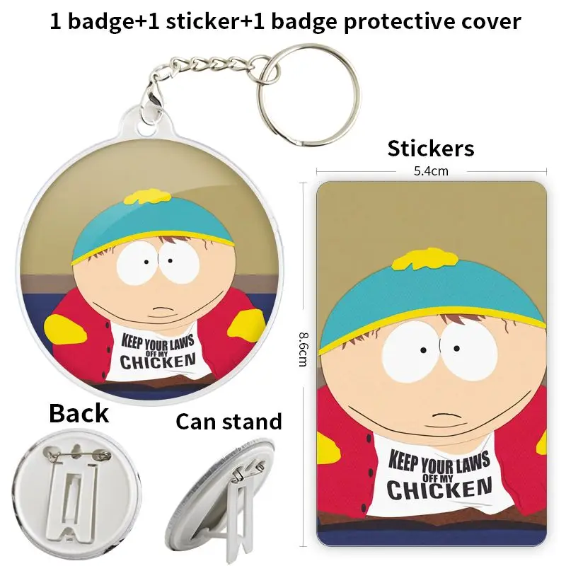 Эрик Теодор Картман аниме персонаж игра мягкая кнопка значок брошь якорь