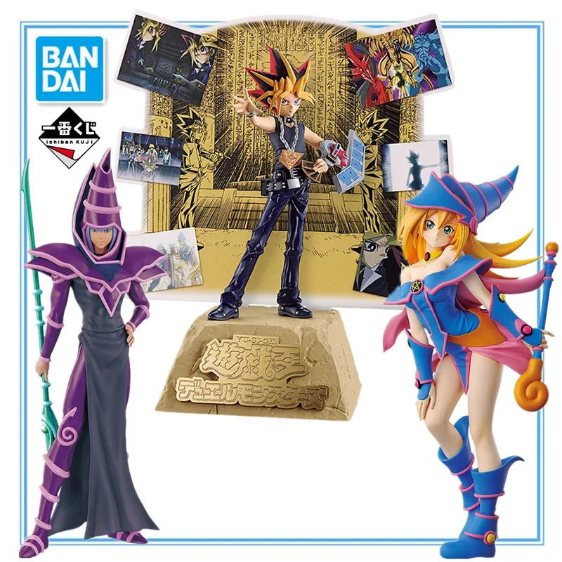 

In Stock BANDAI Ichiban KUJI Yu-Gi-Oh! Vol.2 Yugi Muto Dark Magician Black Magician Girl PVC Anime Action Figures Model Toy