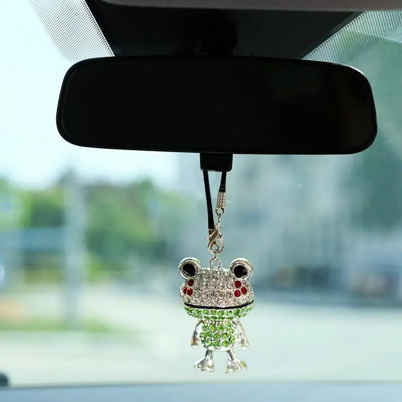 Забавное зеркало заднего вида для автомобиля фотообои маленькая лягушка качели