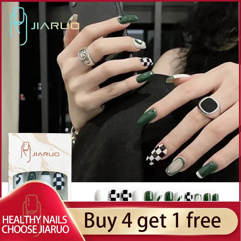 

Press on Nails Fake Nail Art False Acrylic Extension Tips Full Cover with Designs Supplies for Professionals Wearable Accesorios