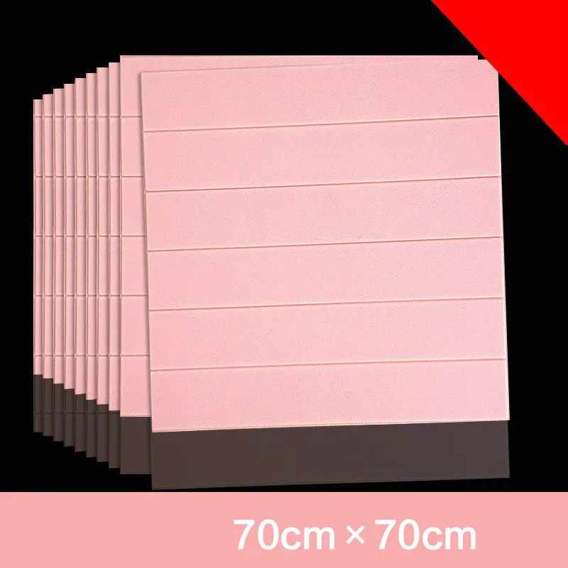 

8pcs 3D Self-Adhesive 70X70cm Wood Sticker DIY Waterproof Foam Wallpaper For Kids Room Roof Ceiling Background Wall Decals
