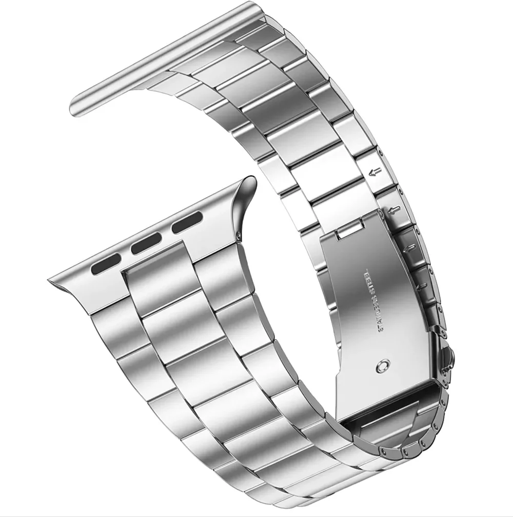 Stainless steel strap for Apple watch 6 5 4 SE 44mm 40mm 7 41mm 45mm Metal ultra-thin one-piece wristband for iwatch 3 42mm 38mm
