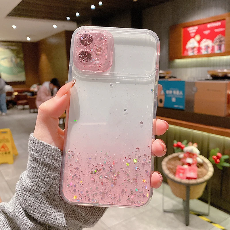 slid protect camera lens glitter phone case on for xiaomi mi poco x3 nfc m3 pro x 3 5g poko x3pro m3pro m 3 bling silicone cover free global shipping