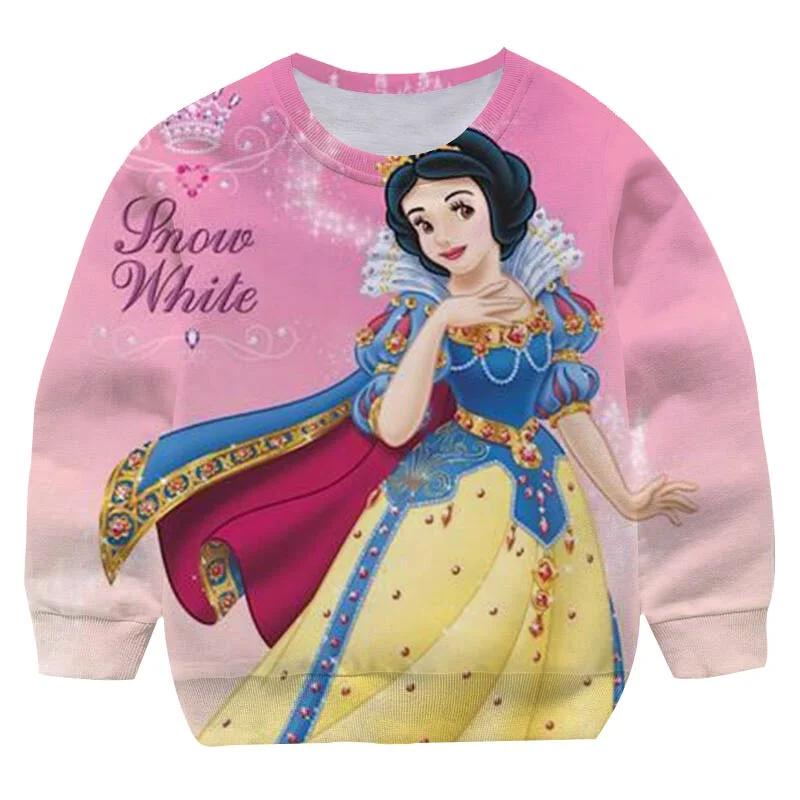 

Girls Snow White Sweatshirt New Autumn Girls Clothes Tops Baby Kids Snow White Clothing Toddler Long Sleeves Sweatshirts Child