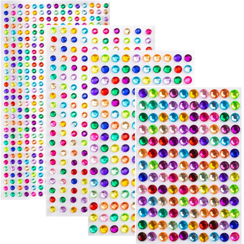 

Детские самоклеящиеся кристаллы, акриловые пятиконечные звездочки, Наклейки для декора телефона, украшение для скрапбукинга, тела, бриллиа...