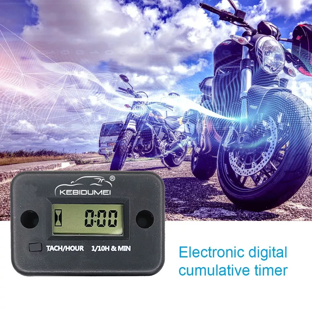 

Vibration Hour Meter Wireless Digital LED Resettable Engine Gauge for Gas Generator Lawn Mower Motor ATV With Replacable Battery
