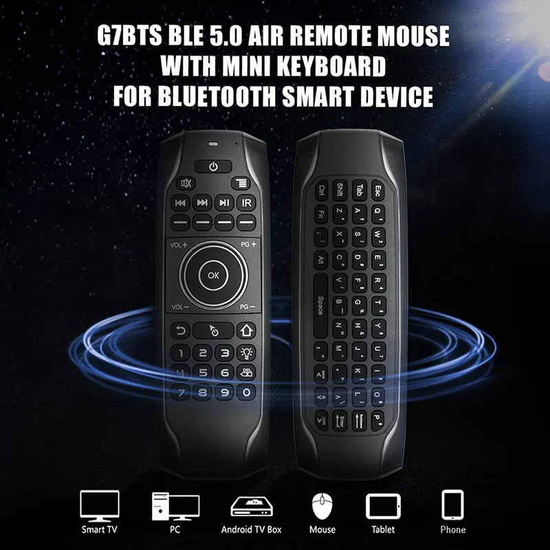 Аэромышь G7 BTS мини-клавиатура с подсветкой BLE5.0 гироскоп ИК-обучение