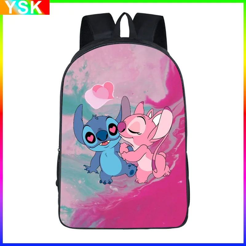 

MINISO Disney's New Stitch Student Schoolbag Large Capacity Fashionable Backpack Sports Backpack Lightening Zipper Shoulders