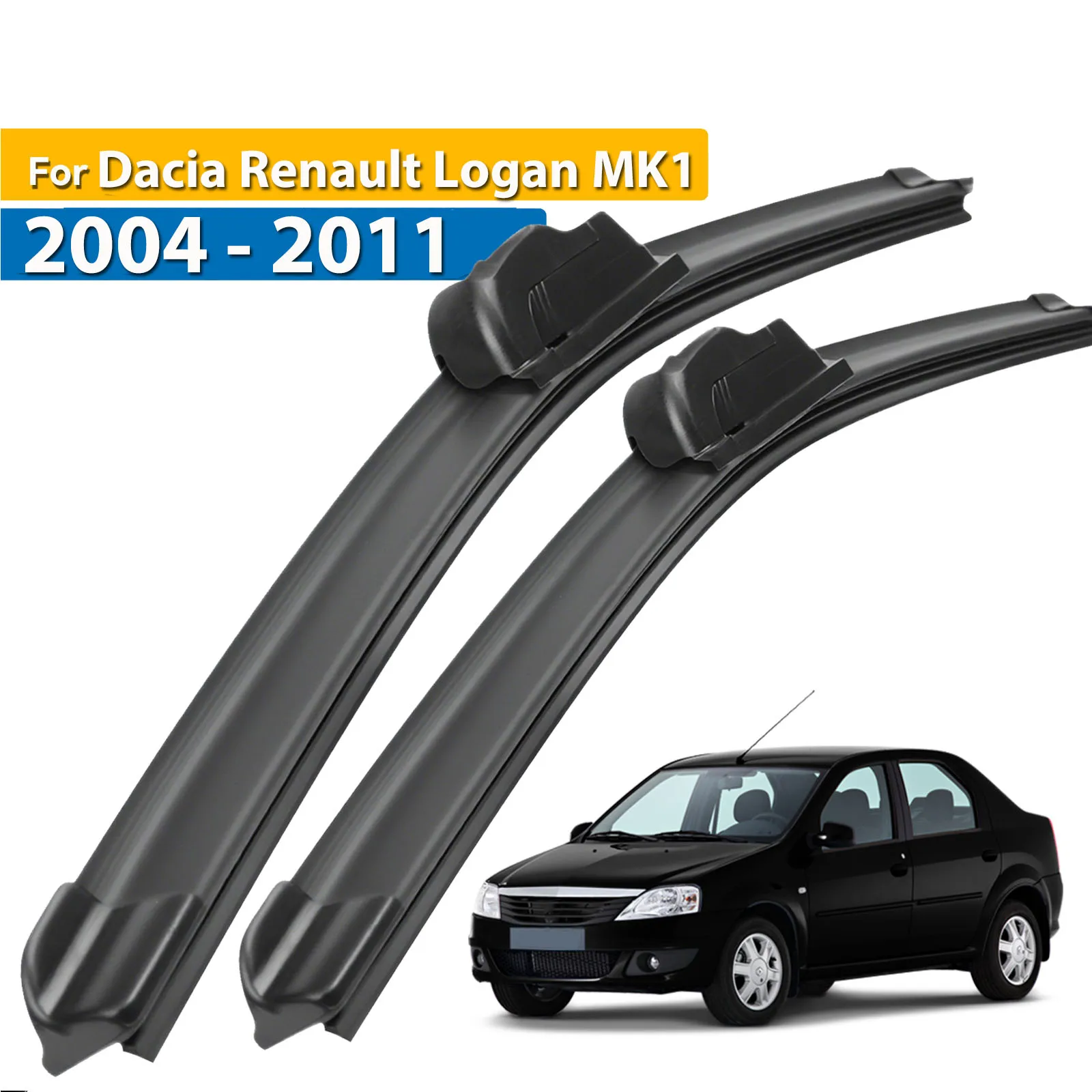 

Щетки стеклоочистителя Erick's Wiper для Dacia Renault Logan Рено Логан MK1, 2004-2011, лобовое стекло, переднее стекло, 20 + 20 дюймов