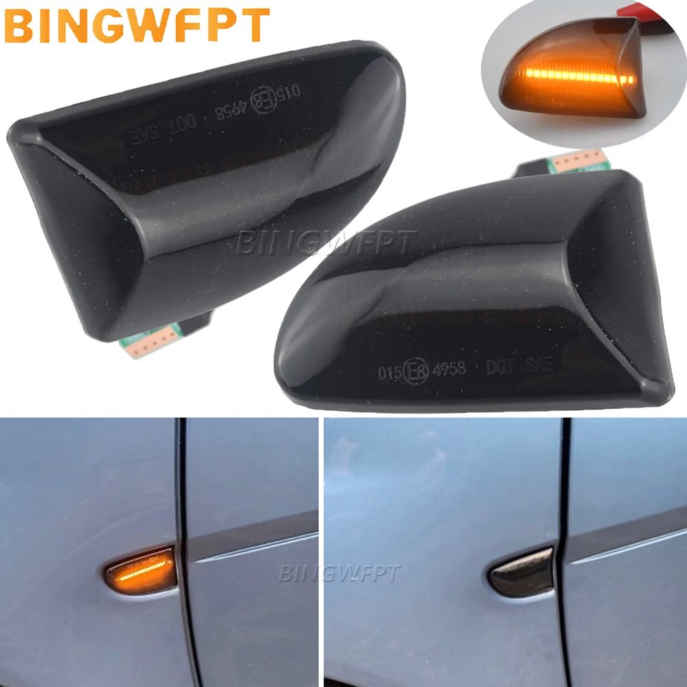 

2PCS NEW LED Dynamic Turn Signal Side Marker Light Sequential Blinker Lamp For Mercedes Benz Smart Fortwo W451 Coupe Cabrio