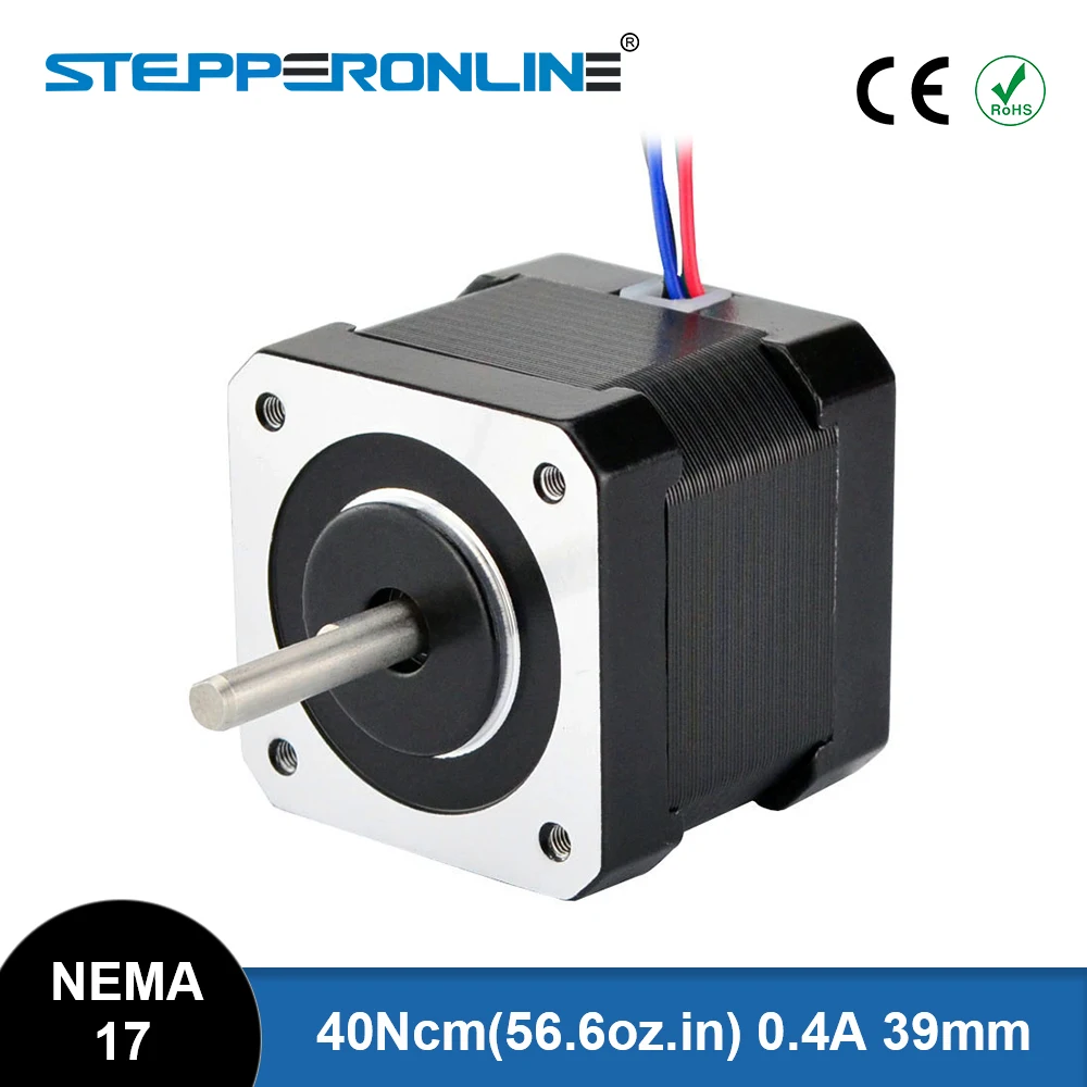 Шаговый двигатель Nema 17 40Ncm (56,6 унций. in), 12 В 0,4a 42x39 мм, 4-свинцовый шаговый двигатель Nema17 для DIY ЧПУ Reprap