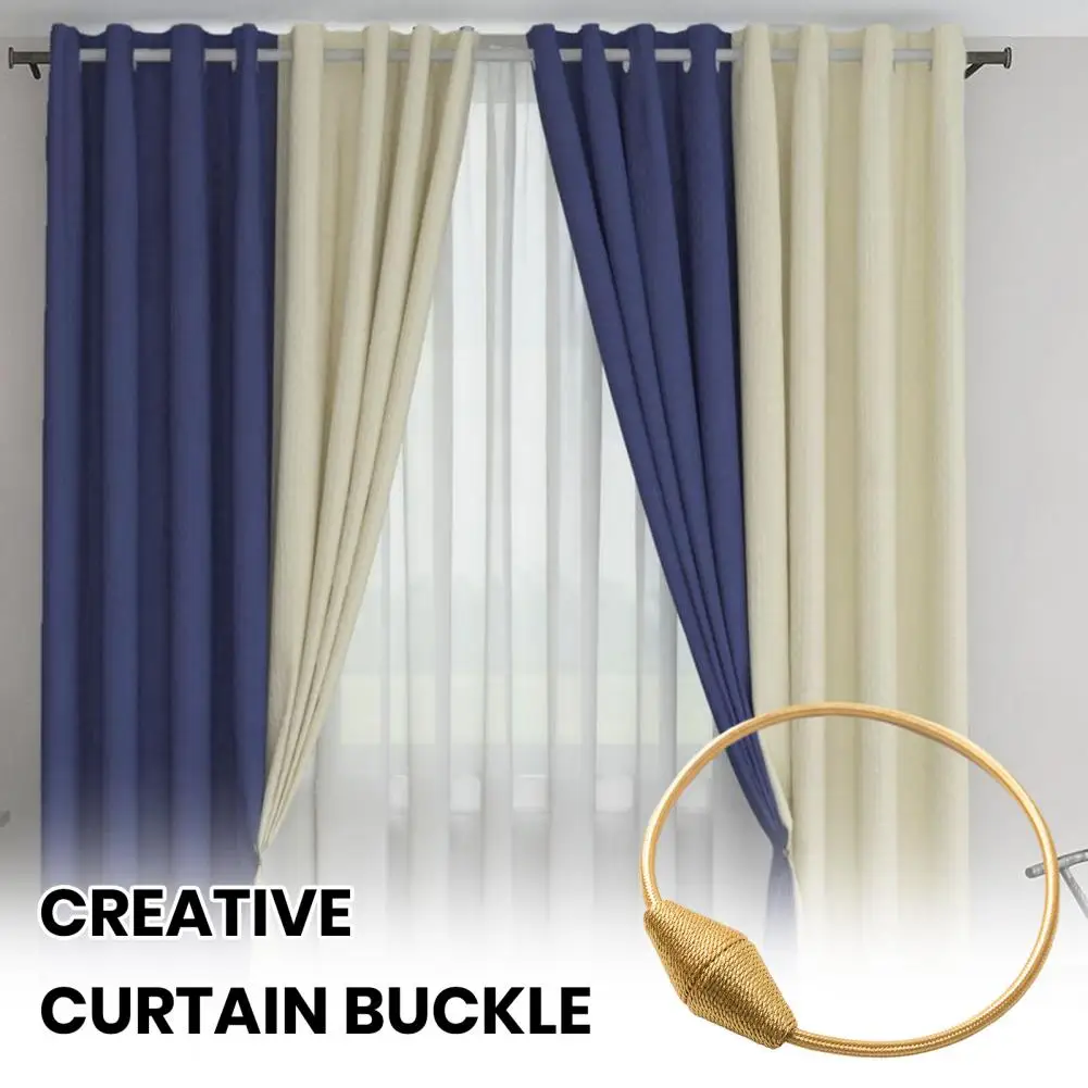 

Curtain Buckle Useful Lightweight Convenient Magnetic Window Drapery Tieback Home Supplies Curtain Tie Rope Drapery Tieback