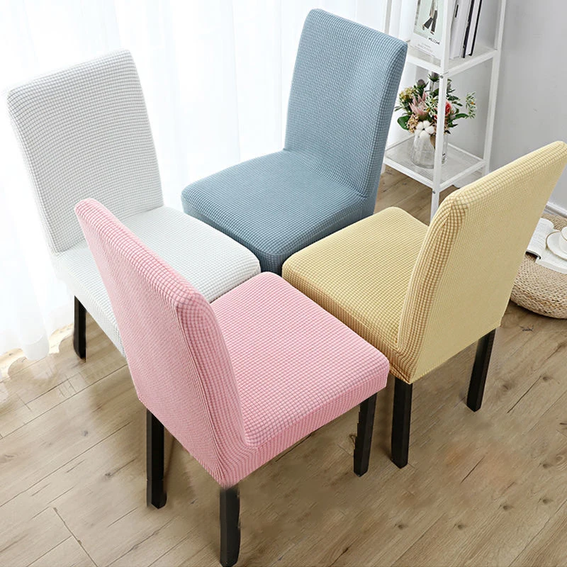 

Elastic Jacquard Chair Cover Home Spandex Stretch Slipcovers Chair Seat Covers For Kitchen Dining Room Wedding Banquet Home