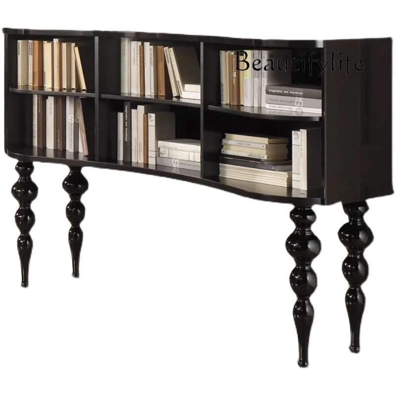 Легкий роскошный входной французский шкафчик витрина черная книга открытая