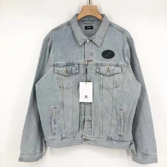 22SS Новинка Осень-Зима хип-хоп комбинезон WELLDONE джинсовая куртка для мужчин и