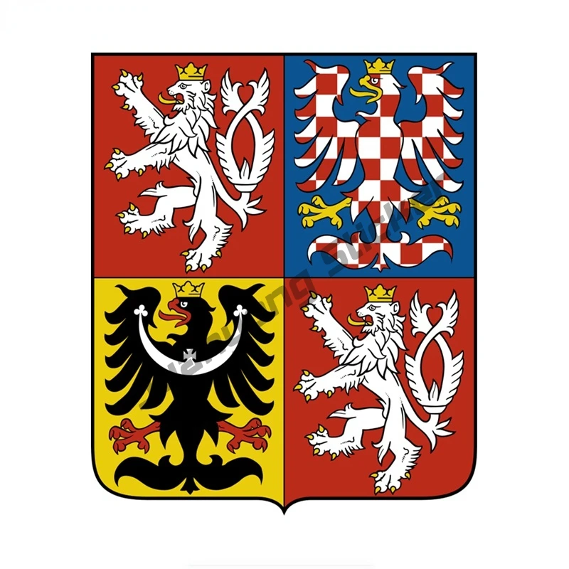 

Coat of Arms of Czech Republic Car Sticker Colorful Decals Bumper Window Trunk Cover scratches Accessories Stickers KK16x13cm