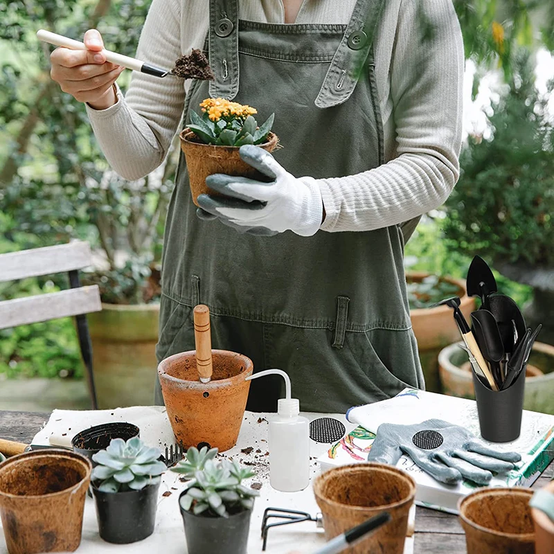 Bonsai Succulent Tools Set Home Indoor Garden Mini Tool Kit Cactus Herb Flowers Gardening Care Planting Hands Tool Set with Mat images - 6
